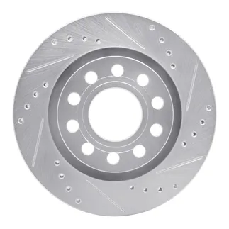 R1 Concepts EDZ-73033R Brake Rotor Drilled and Slotted Silver